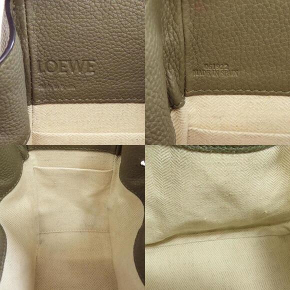 LOEWE Khaki Leather Hammock Bag - Picture 6 of 11